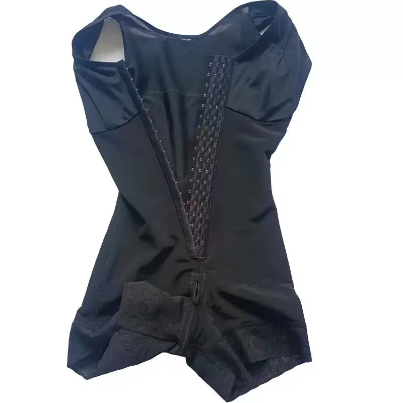 Body-shaping clothes One-piece zipper bottom three-breasted shaping body tight abdomen corset