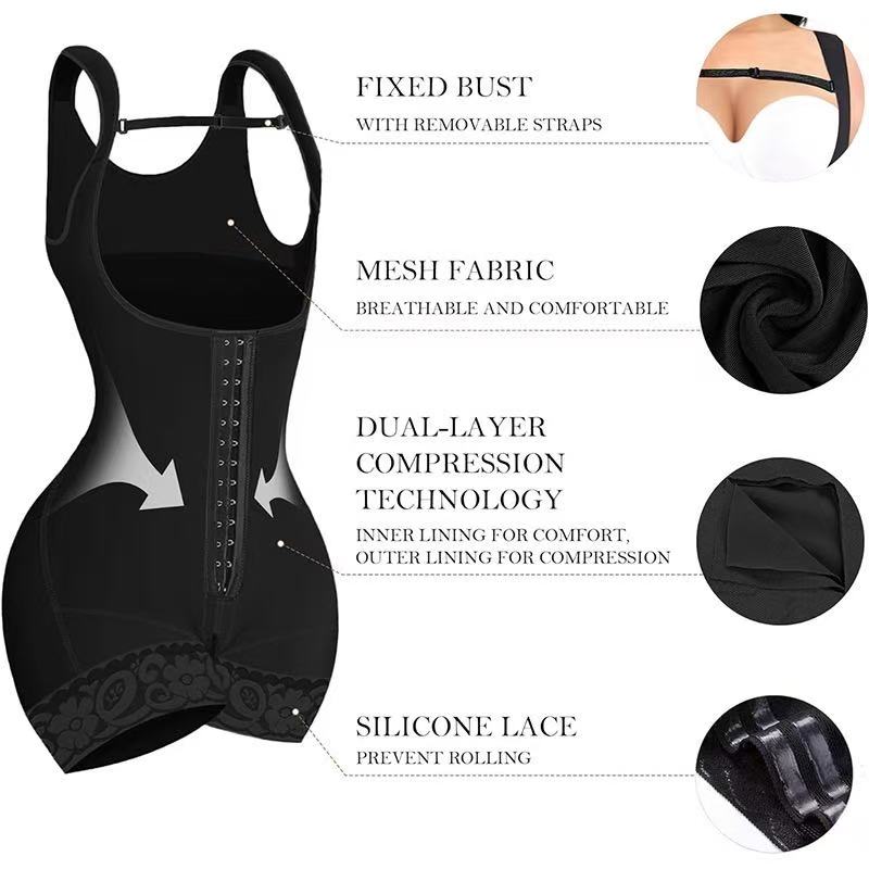 In 2025, the new one-piece corset has 3 rows of Shapewear Women Tummy Control.